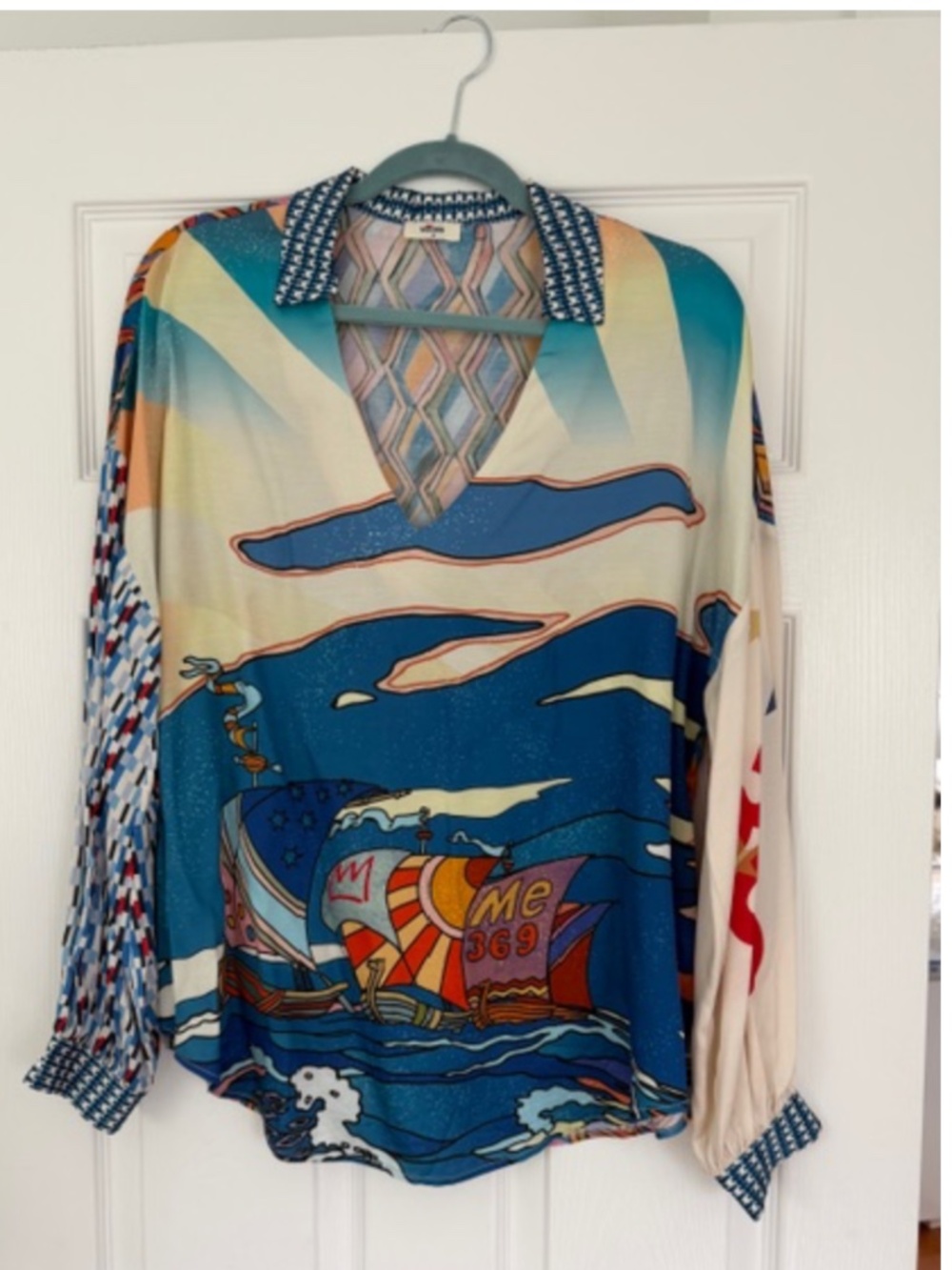 ME369 Boussarong Shirt In Nautical Print Size M